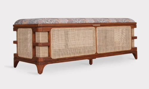 Image of Wooden Cafe Benches
