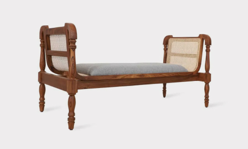 Image of Wooden Cafe Benches