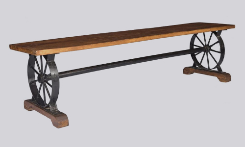 Image of Wooden Cafe Benches
