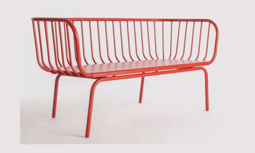 Image of Wooden Cafe Benches