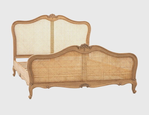 Image of Wooden Cane Bed