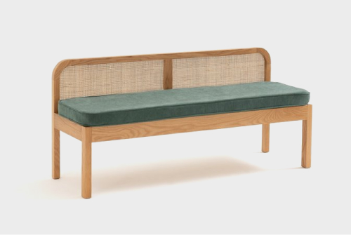Image of Wooden Cane Bench