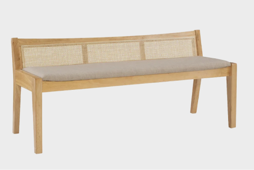 Image of Wooden Cane Bench