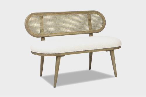 Image of Wooden Cane Bench