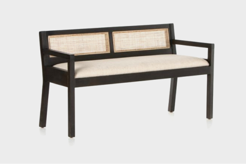 Image of Wooden Cane Bench