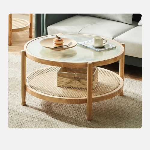 Image of Wooden Cane Coffee Tables