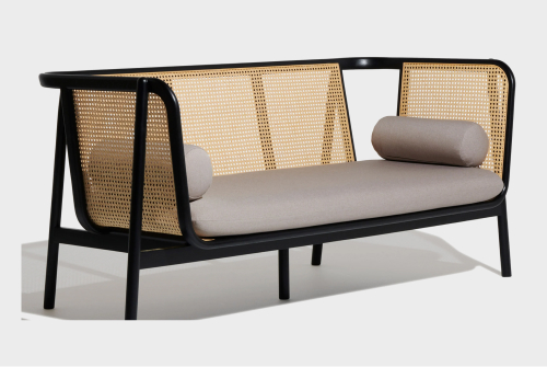 Image of Wooden Cane Sofa