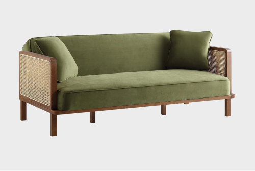 Image of Wooden Cane Sofa