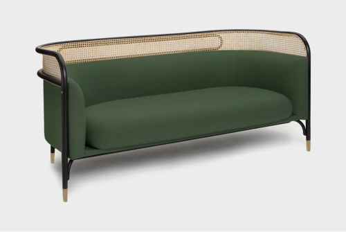 Image of Wooden Cane Sofa